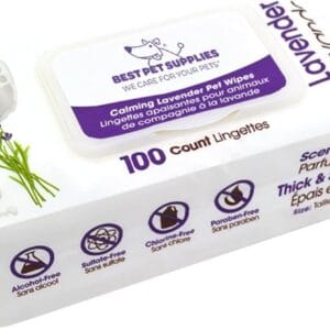 Lavender Dog Deodorizing Wipes - 100 counts
