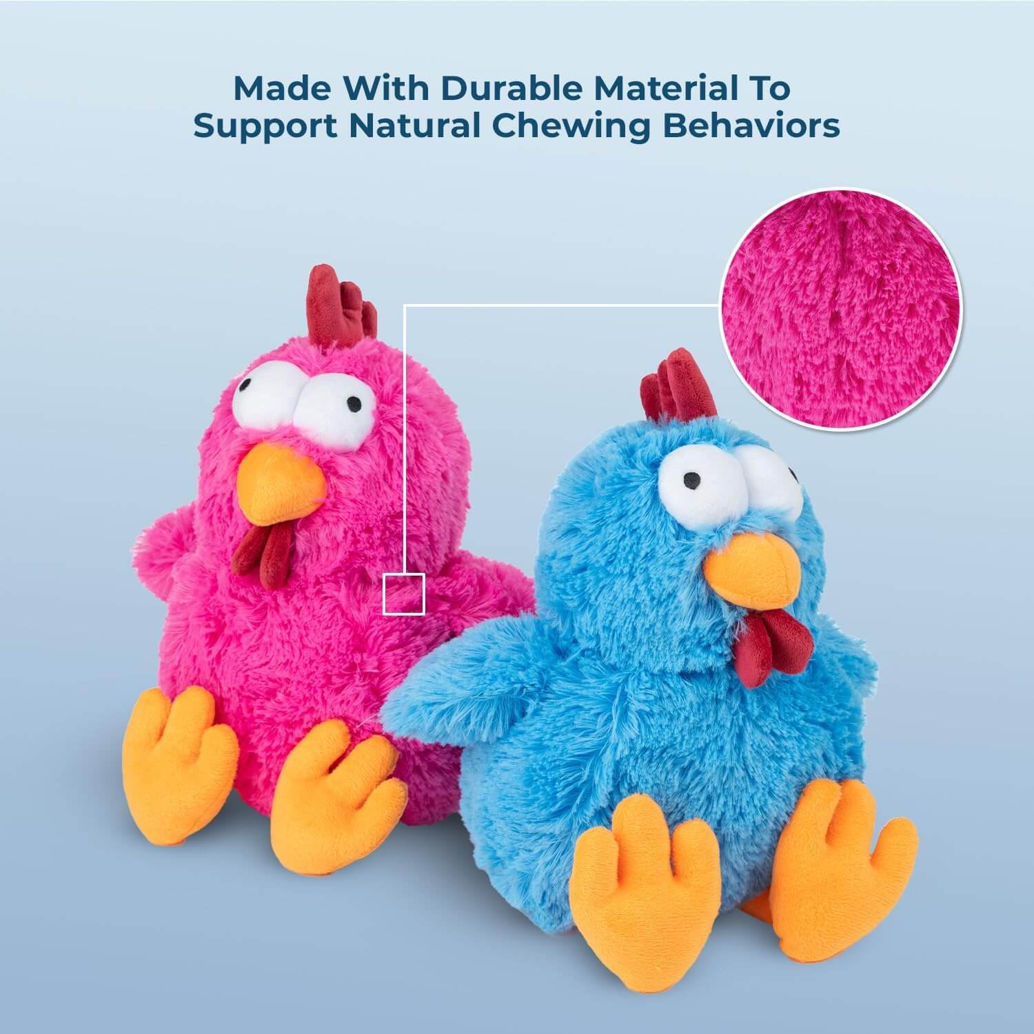 Best Pet Supplies Pink Mrs. Cluck – Fun & Engaging Squeaky Plush Dog Toy