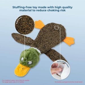 Wild Duck Stuffless Squeaky Chew Toy for Dogs – No MessWild Duck Stuffless Squeaky Chew Toy for Dogs – No Mess