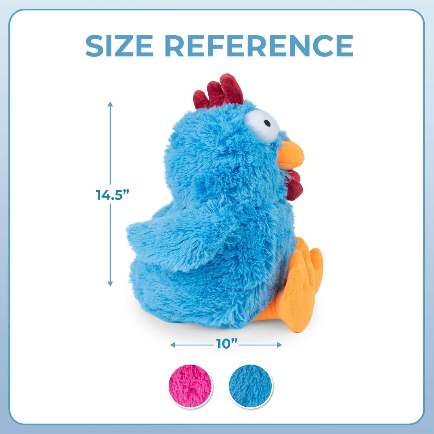 Blue Squeaky Plush Chew Toy for Play & Chewing – Best Pet Supplies Mrs. Cluck