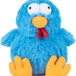 Mrs. Cluck Squeaky Plush Chew Toy – Blue Fun for Small & Medium Breeds