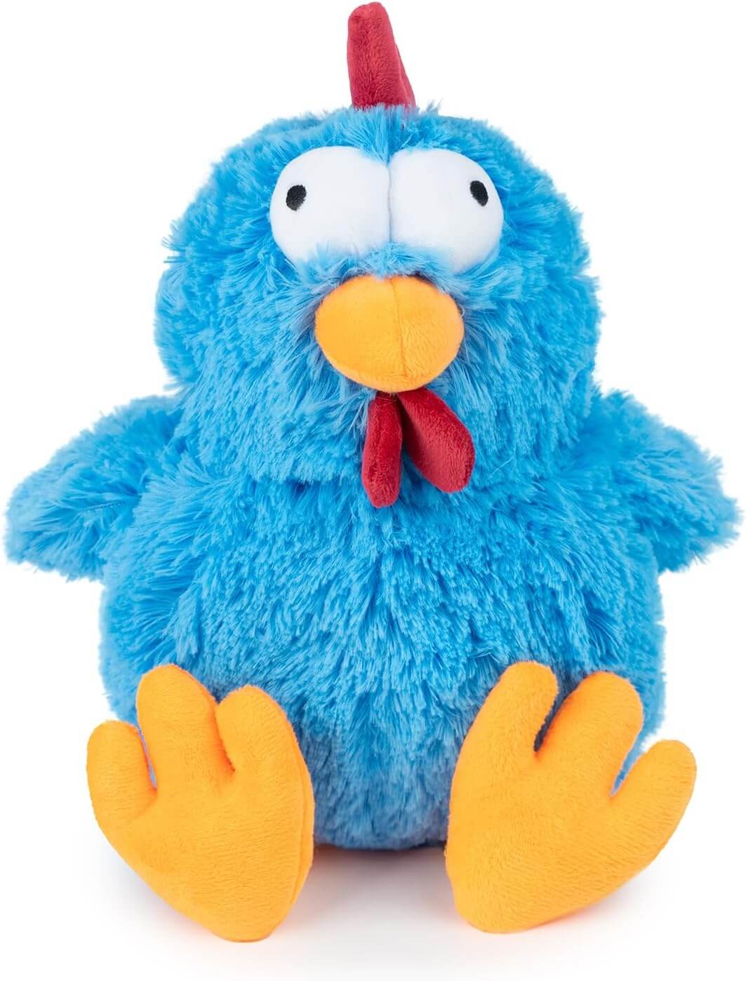 Mrs. Cluck Squeaky Plush Chew Toy – Blue Fun for Small & Medium Breeds