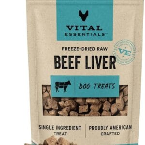 Vital Essentials Freeze-Dried Raw Beef Liver Dog Treats – High-Protein Training Treats
