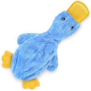 Blue Duck Squeaky Chew Toy for Dogs – Interactive Crinkle Toy for Small, Medium & Large Dogs