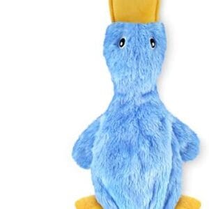 Blue Duck Squeaky Chew Toy for Dogs – Fun Crinkle Toy for Play and Chewing